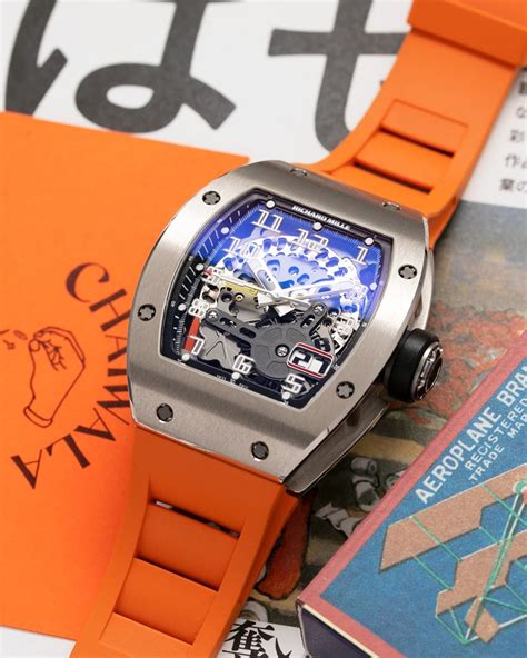 richard mille with orange strap|Richard Mille rolex.